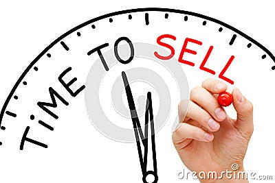 Time to Sell Clock Concept Stock Photo