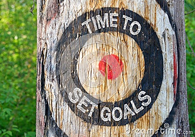 Time to set Goals Stock Photo