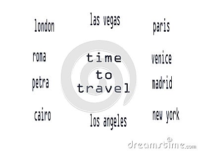 Time to travel circle Stock Photo