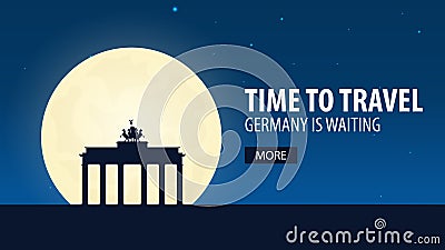 Time to travel. Travel to Germany. Germany is waiting. Vector illustration. Cartoon Illustration