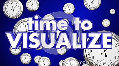 Time to Visualize Clocks Imagination Think Plan Stock Photo