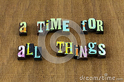 Time today everything faith hope love all things Stock Photo