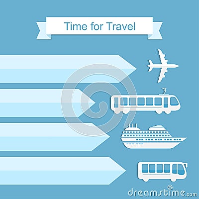 Time for travel concept Vector Illustration