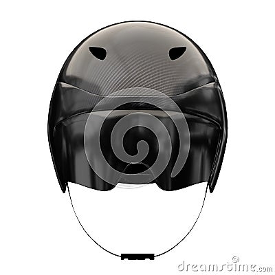 Time trial bicycle carbon helmet Stock Photo