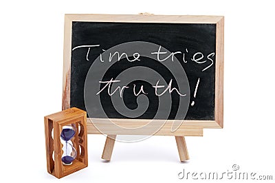 Time tries truth Stock Photo