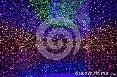 Time tunnel, in the illusion Art Museum Stock Photo