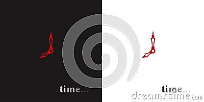 Time waits for no one. Clock image. No Time. Time is running out Vector Illustration