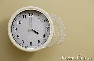 Time for wall clock 4:00 Stock Photo