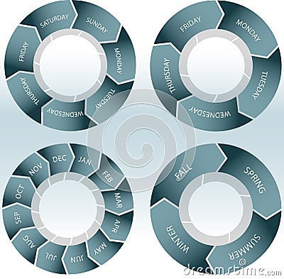 Time Wheels Vector Illustration