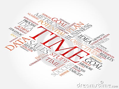 Time word cloud Stock Photo