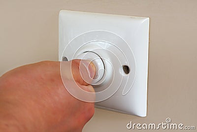 Timed light switch Stock Photo