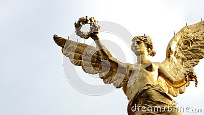 Timelapse medium shot to monument called Angel de la Independencia. This tourist attraction is located in Reforma Avenue, Mexico City, is one of the most Timelapse medium shot to monument called Angel de la Independencia. This tourist attraction is located in Reforma Avenue, Mexico City, is one of the most