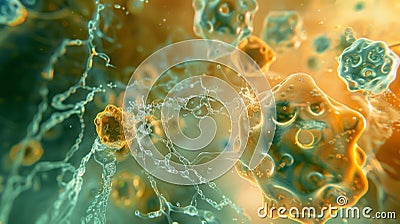 A timelapse sequence capturing the dynamic process of phagolysosome formation in realtime showcasing the constant Stock Photo
