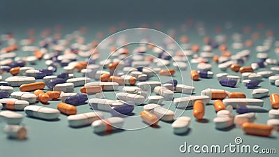 In a timelapse sequence, a person is shown taking a pill every day for weeks. At first, they look sick and fatigued, but Stock Photo