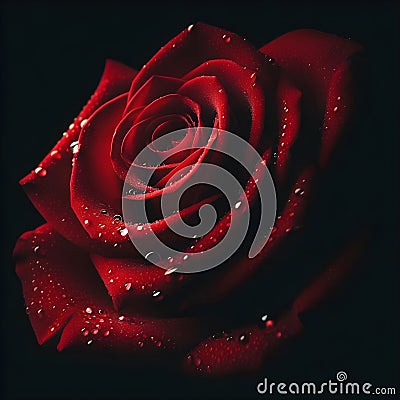 Timeless Beauty: A Captivating Close-Up of a Single Rose. Stock Photo