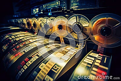 Timeless charm of cinema with filmstrips in a bright and timeless atmosphere Stock Photo