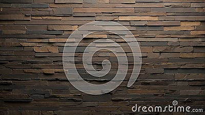Timeless Earthy Charm: Rustic Brown Slate Symphony. AI Generate Stock Photo