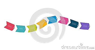 Timeline Arrows. Next step concept. Vector Illustration