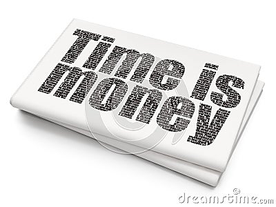 Timeline concept: Time is Money on Blank Newspaper background Stock Photo