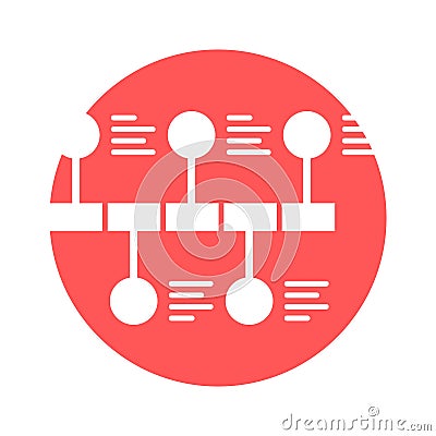 Timeline glyph background vector icon which can easily modify or edit Vector Illustration