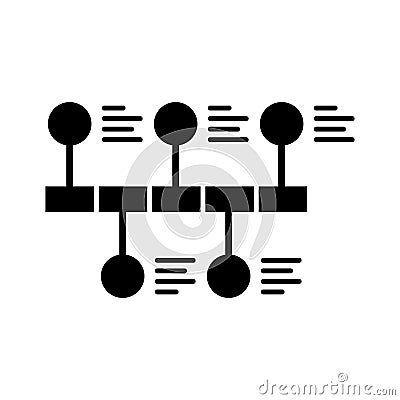 Timeline glyph vector icon which can easily modify or edit Vector Illustration