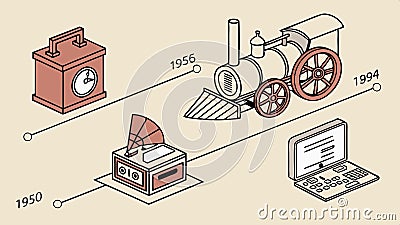 Timeline history design, history timeline, time flow, event timeline, historical timeline vector design Generative AI Vector Illustration