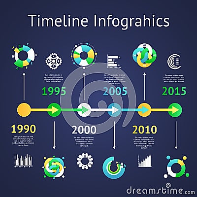 Timeline infograhics Vector Illustration