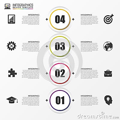 Timeline Infographic. Modern design template. Vector Vector Illustration