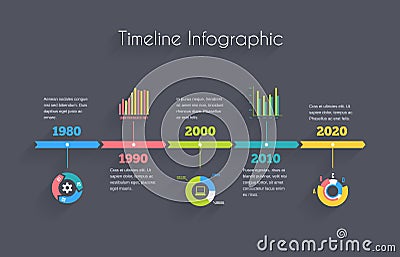 Timeline Infographic template Vector Illustration