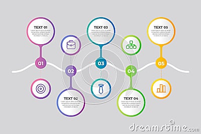Timeline Infographic tools business template, can be used for presentation, web or workflow diagram layout Vector Illustration