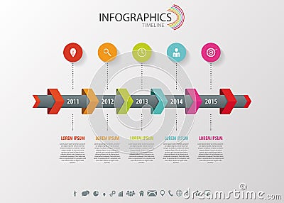 Timeline Infographic, Vector design template Vector Illustration