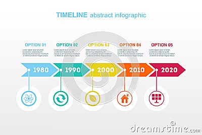 Timeline Infographic. Vector design template. Vector Illustration