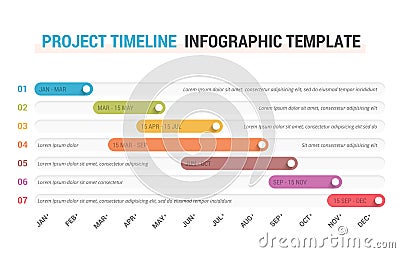 Timeline Infographics Vector Illustration