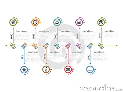 Timeline Infographics Vector Illustration