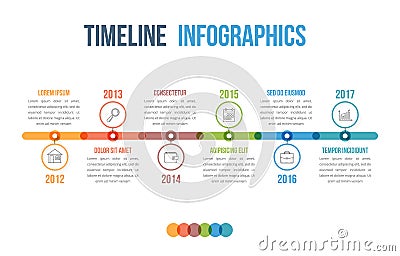 Timeline Infographics Vector Illustration