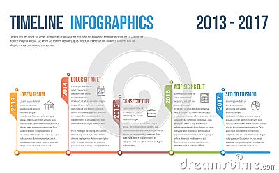 Timeline Infographics Vector Illustration