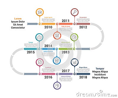 Timeline Infographics Vector Illustration