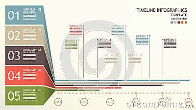 Timeline infographics template Vector Illustration