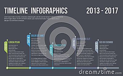 Timeline Infographics Vector Illustration