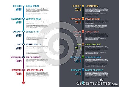 Timeline Infographics Vector Illustration