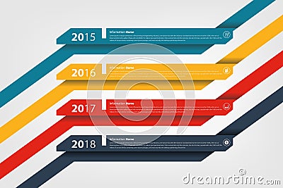 Timeline & milestone company history infographic Stock Photo