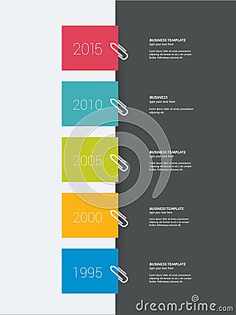 Timeline paper concept. Infographic. Vector Illustration