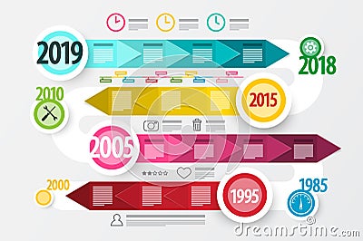 Timeline - Technology Roadmap Vector Illustration