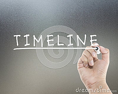 Timeline text Stock Photo