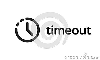 Timeout error time out vector 404 icon Vector Illustration