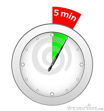 Timer 5 minutes Vector Illustration