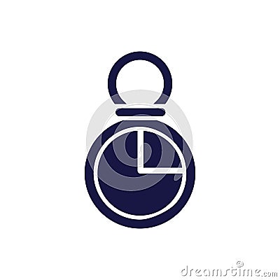 Timer chronometer silhouette style icon Vector Illustration