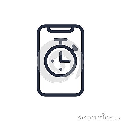 Timer, clock, stopwatch app. Online fast delivery service concept. Express delivery icon concept. Stop watch icon. Vector Illustration