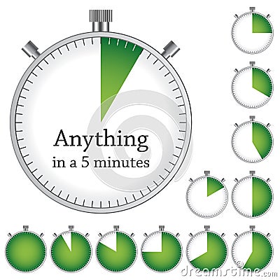 Timer - easy change time every one minute Vector Illustration