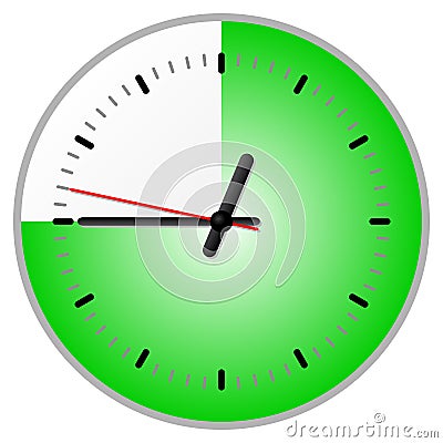 Timer with 45 forty-five minutes Vector Illustration